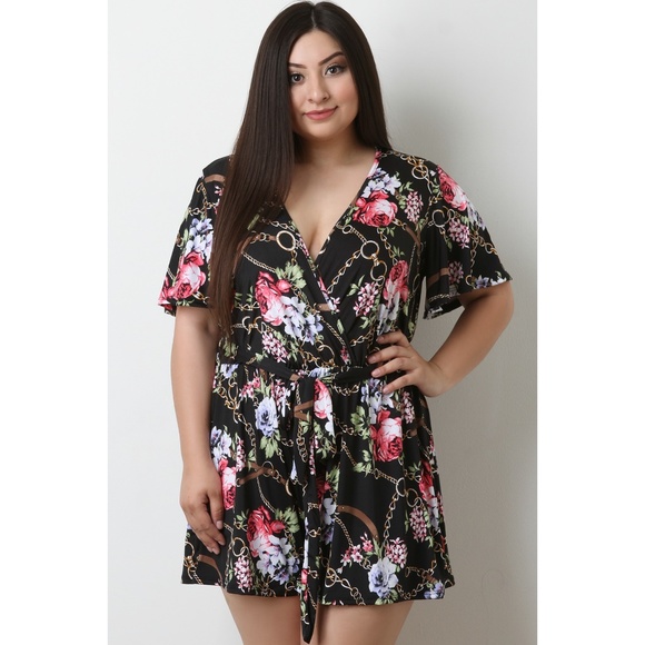 1X-2X NEW PLUS SIZE ROMPER - Picture 4 of 6